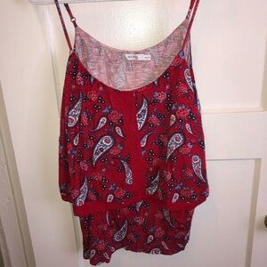 Ricki's Red and Blue Relaxed Camisole with Spaghetti  straps- xxl- used